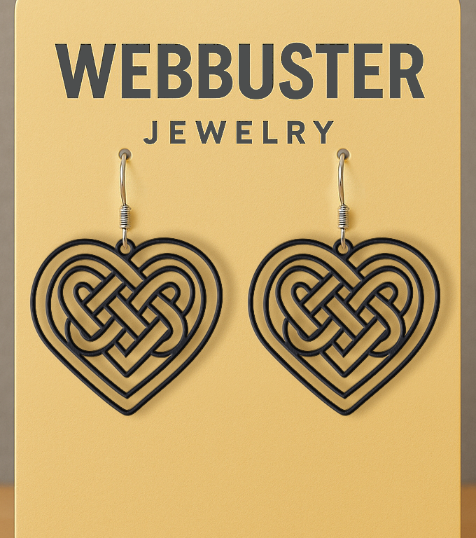 Heartlace Echo Earrings - Lightweight 3D Printed PVC Jewelry