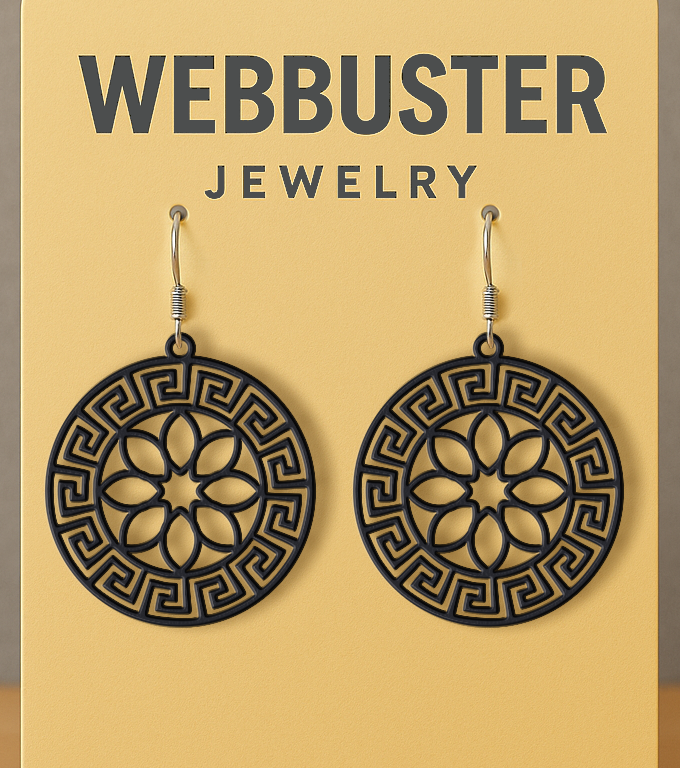 Sigillum Harmonicum Earrings - Geometric 3D Printed PVC Jewelry