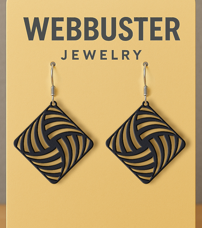 Waves Whispers Earrings - Ocean Inspired 3D Printed PVC Jewelry